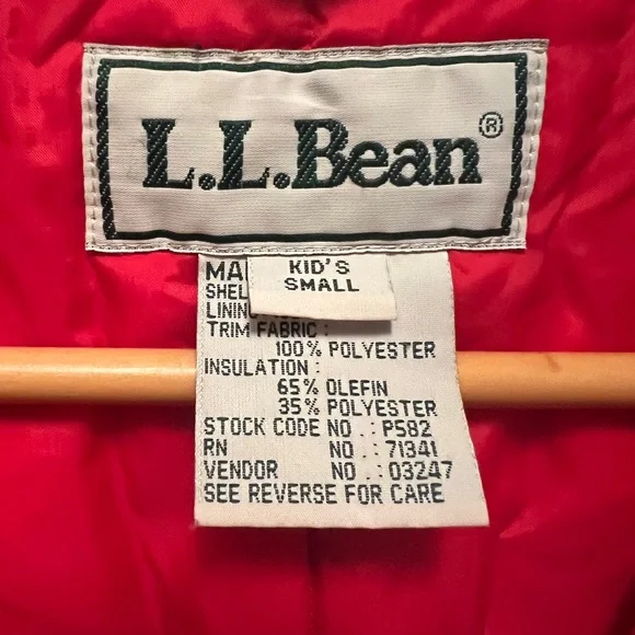 Vintage L.L. Bean Red and Yellow Kids Ski Snow Snowmobile Suit, size S - Picture 7 of 8